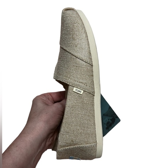 TOMS Ivory Glitter Alpargata Flat Slip
On Shoes Women's 9 nwt no box - Picture 6 of 9